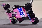 Bouraček bylo hodně. Lance Stroll ve stejném závodě, kdy měl velkou nehodu Grosjean, otočil svůj Racing Point koly vzhůru.