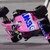 Havarovaný Racing Point Lance Strolla ve Velké ceně Bahrajnu formule 1