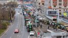 Protest části zemědělců s traktory v Praze na magistrále a před ministerstvem zemědělství, 19. 2. 2024.