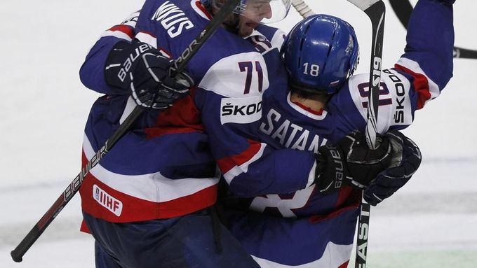 MS v hokeji 2012: USA - Slovensko (Mikuš, Šatan, radost)