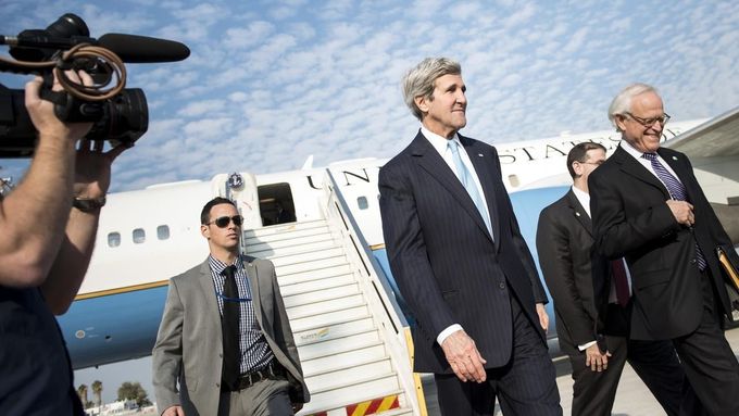 John Kerry na návštěvě v Izraeli.