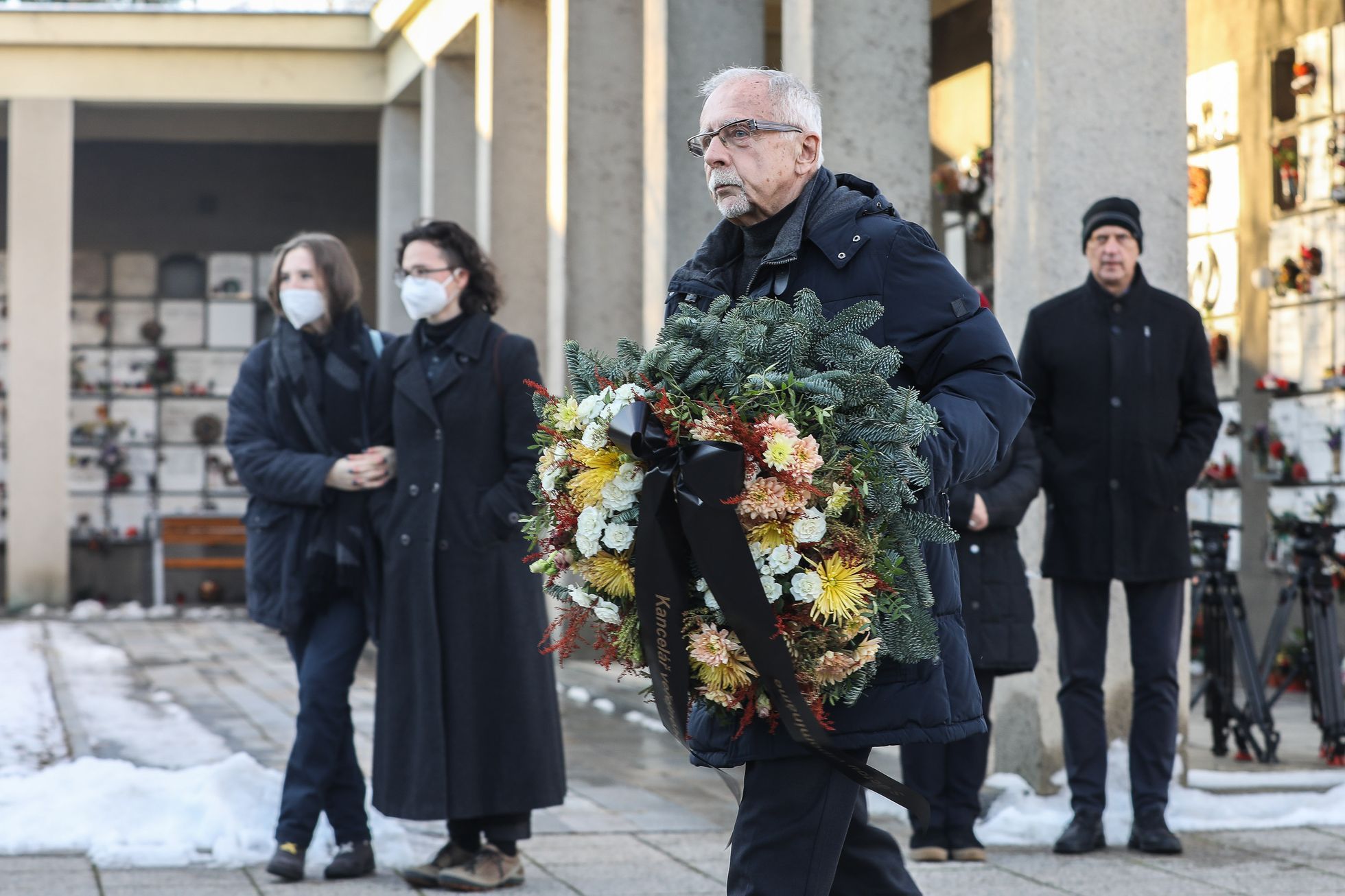 Pohřeb Petr Uhl, poslední rozloučení, krematorium Strašnice, 10. 12. 2021