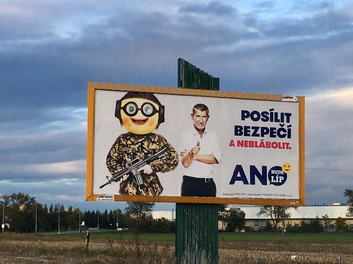Babiš billboard