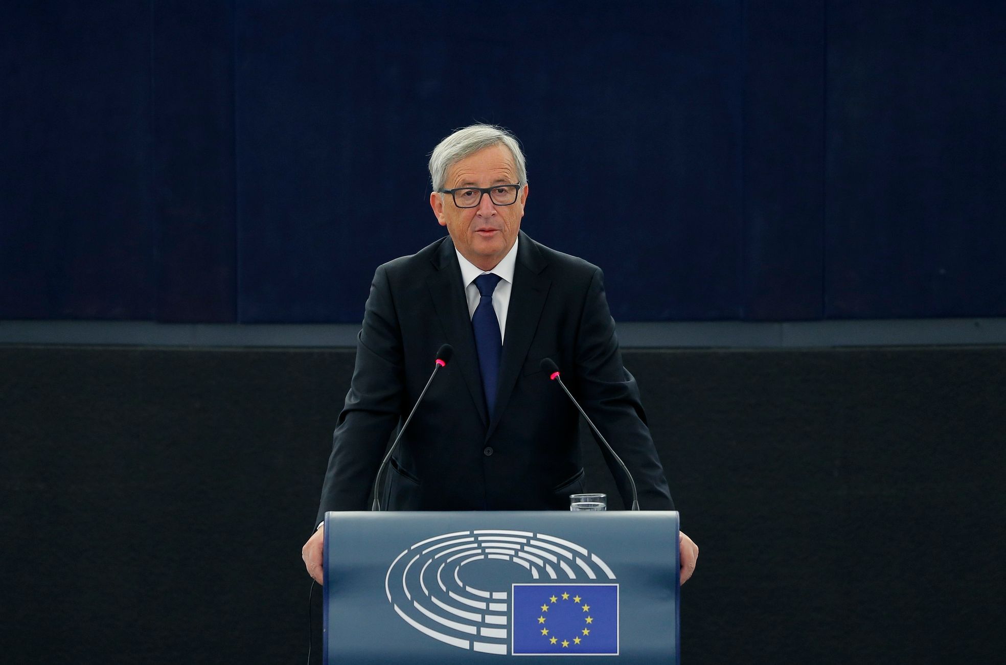 European Commission President Juncker addresses the European Parliament in Strasbourg