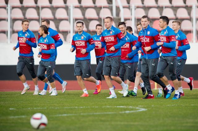 Trénink české fotbalové reprezentace