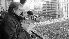 Václav Havel, 10. prosince 1989, Den lidských práv, Václavské náměstí