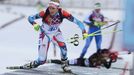 Czech Republic's Gabriela Soukalova leaves the shooting range during the women's biathlon 15km individual event at the Sochi 2014 Winter Olympic Games in Rosa Khutor Febr