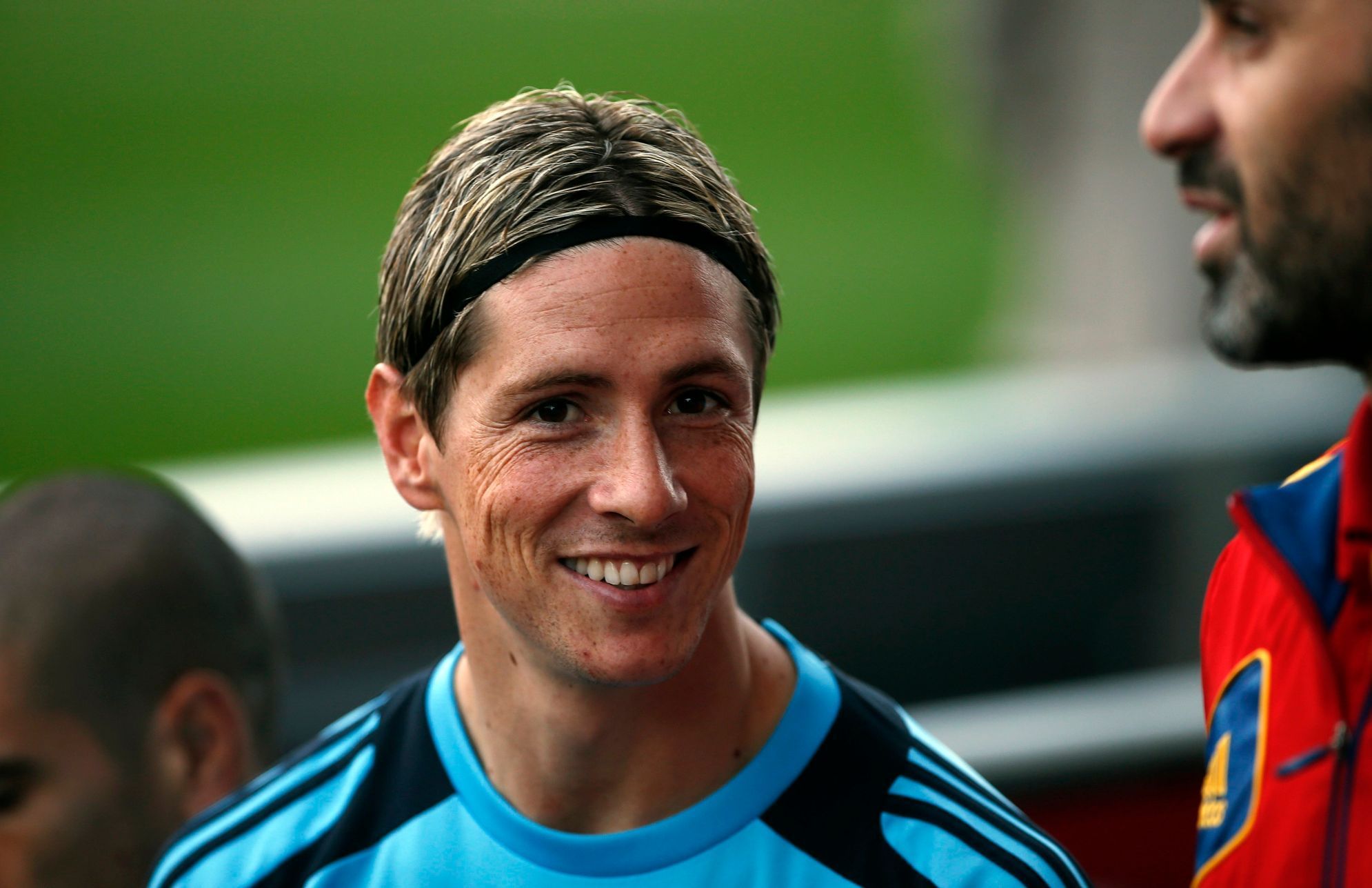 Fernando Torres na tréninku reprezentace Španělska