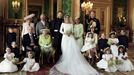 Oficiální svatební fotografie britské královské rodiny, která byla publikována 21. května 2018.