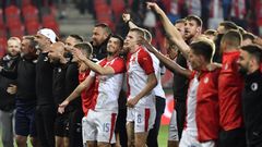 Slávisté slaví titul po vítězství v zápase 2. kola nadstavby nad Plzní