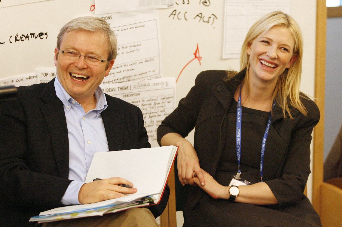Kevin Rudd a Cate Blanchett