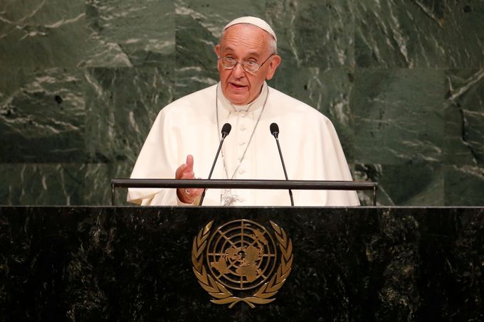 Papež František ve Valném shromáždění OSN.