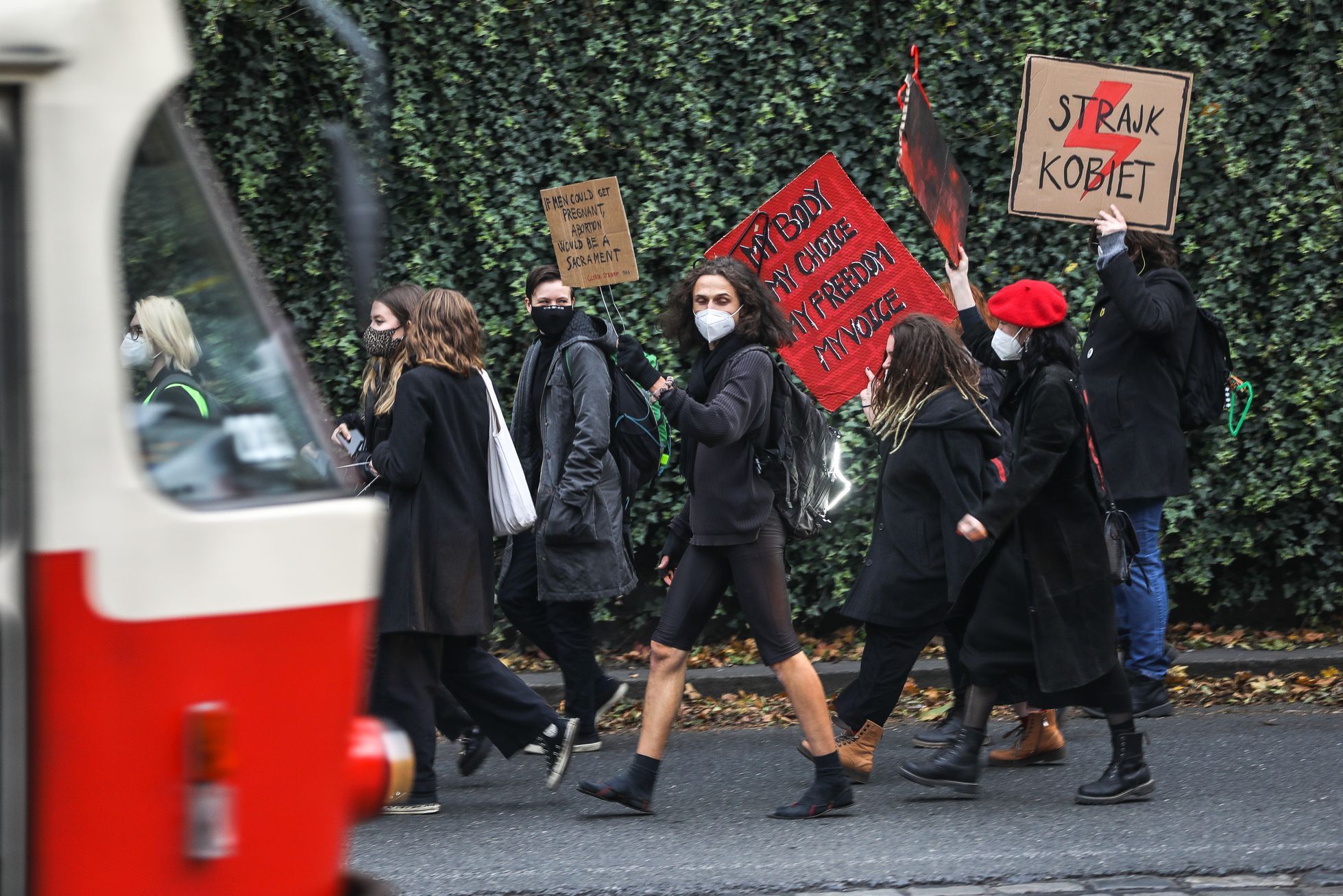 Pochod za právo na bezpečný přístup k potratům, demonstrace, interrupce