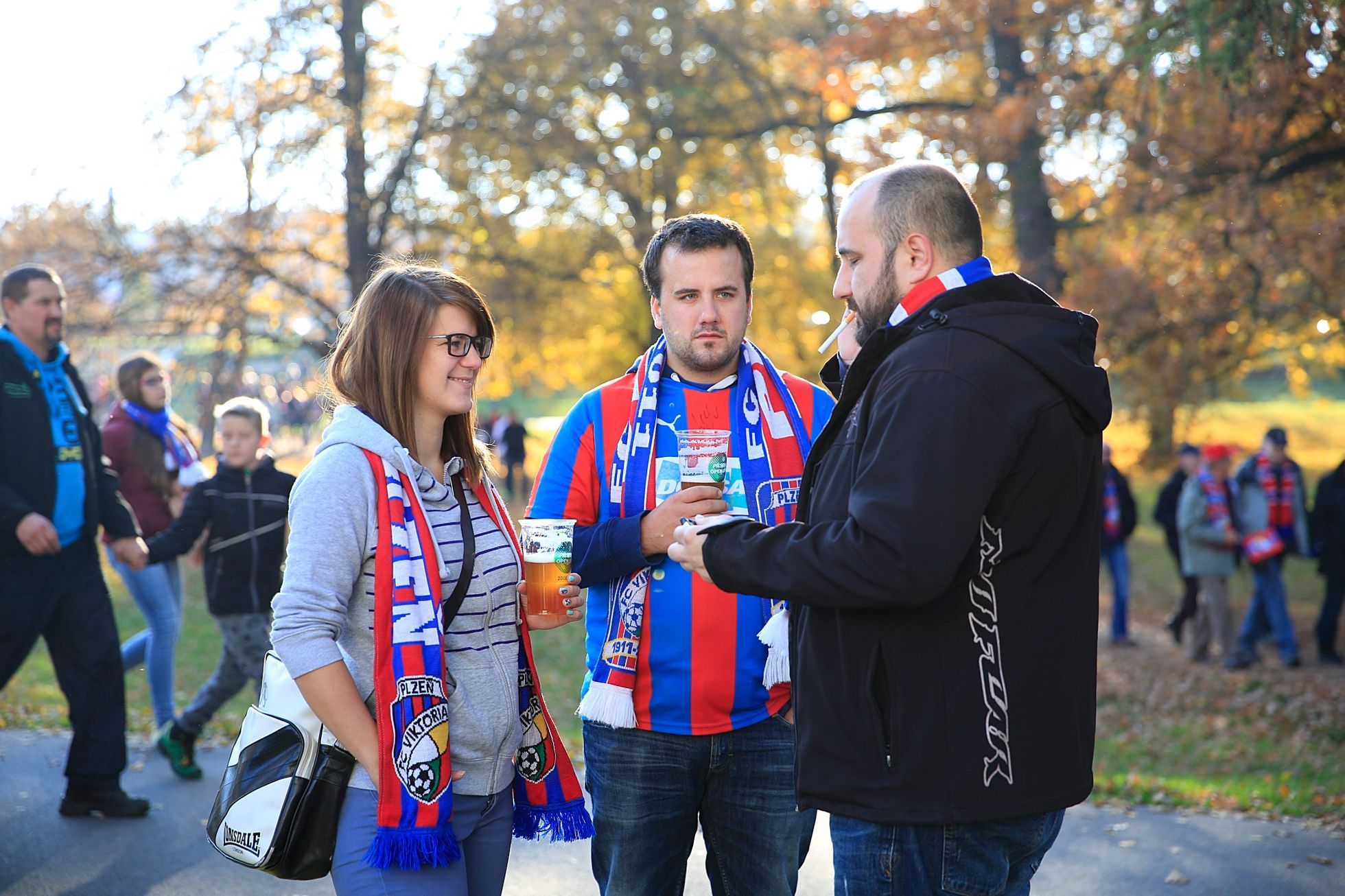 Plzeň - Sparta fanoušci před zápasem