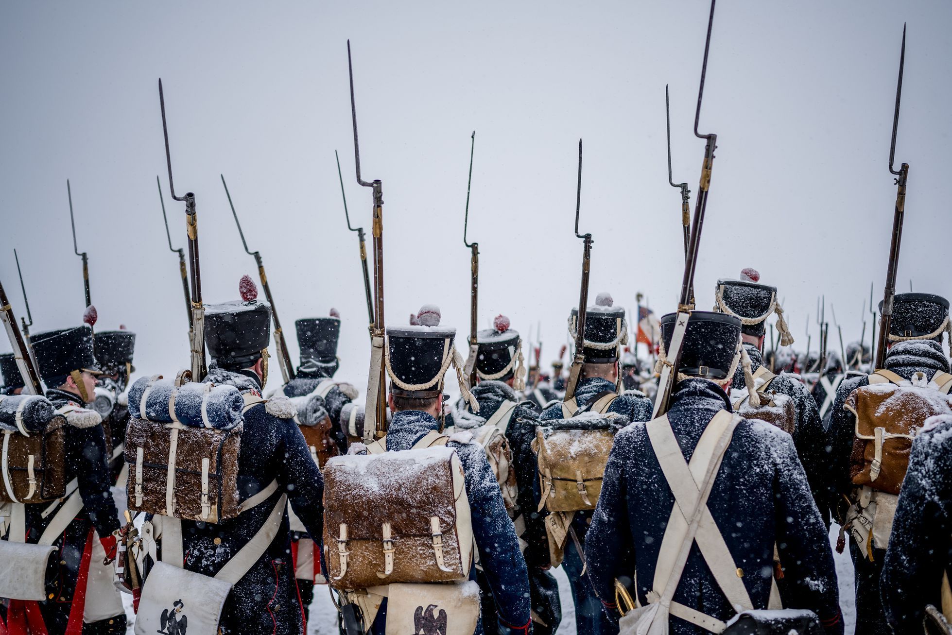 Napoleon, Slavkov, bitva rekonstrukce, 2023, voják, vojáci, Magazín