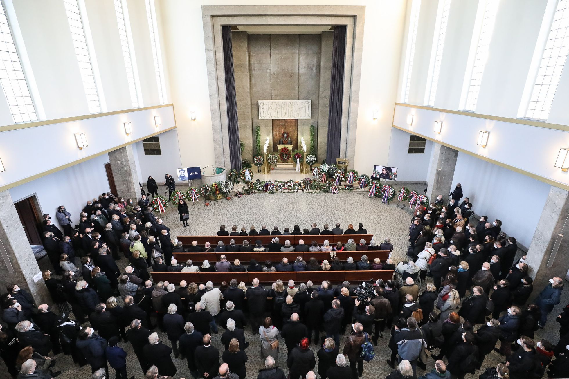 Pohřeb Petr Uhl, poslední rozloučení, krematorium Strašnice, 10. 12. 2021