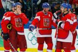 Čeští hokejisté po porážce s Finskem
