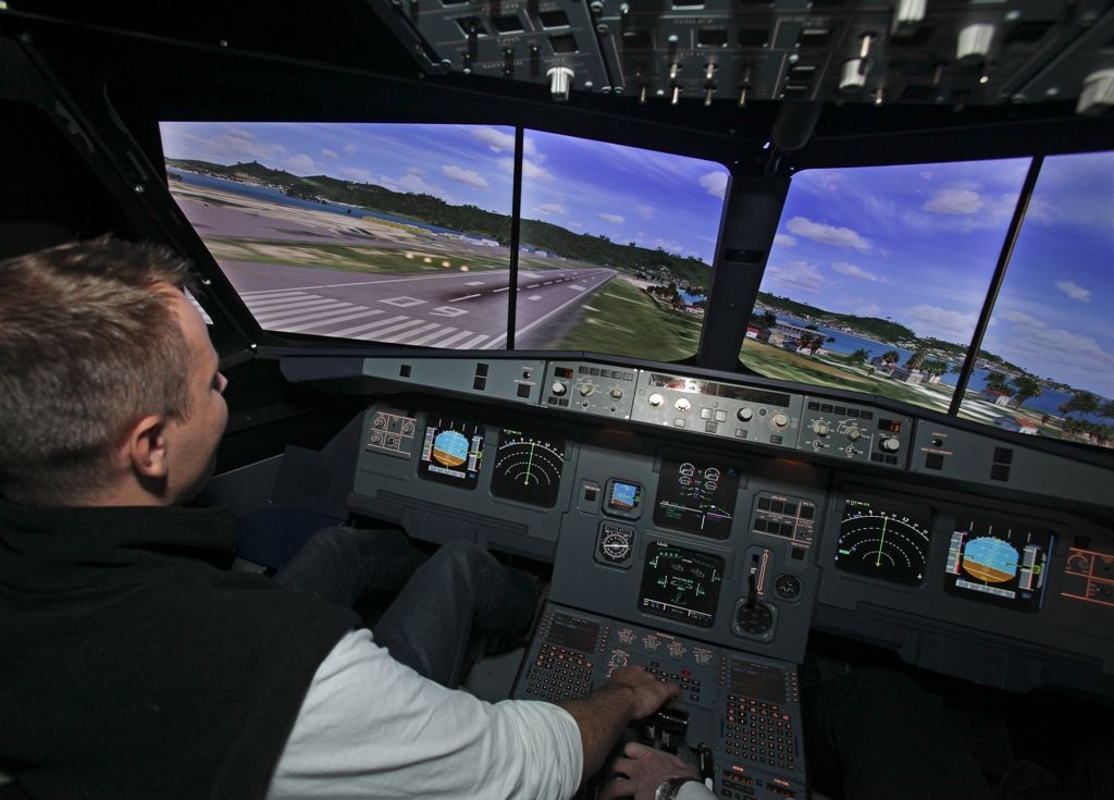 letecký simulátor Airbusu na Smíchově