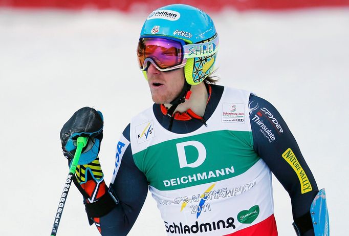 Ted Ligety se raduje ze třetího zlata ve Schladmingu