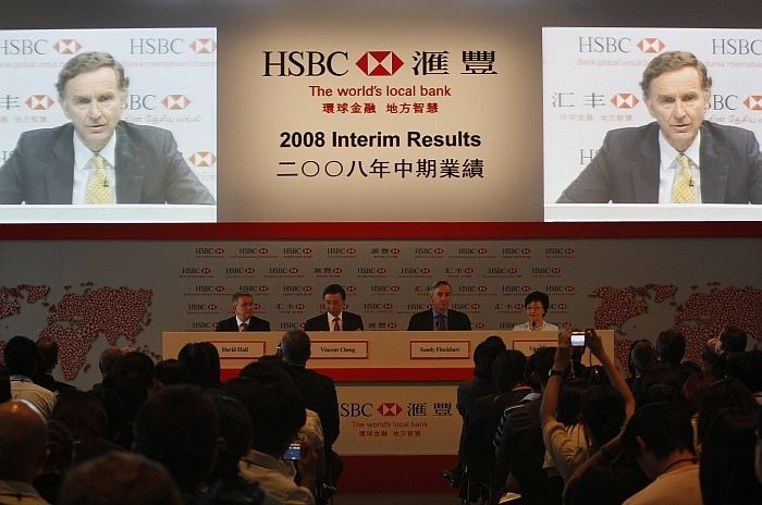 Předseda představenstva HSBC Stephen Green oznamuje hospodářské výsledky
