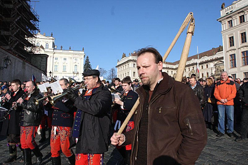 Zemědělci protestují na Malé Straně