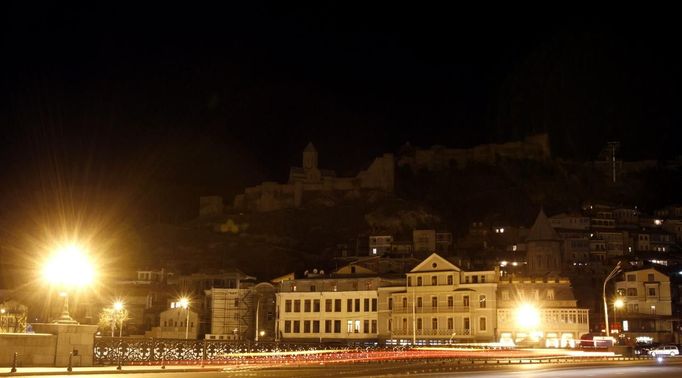 Tbilisi během Hodiny Země.