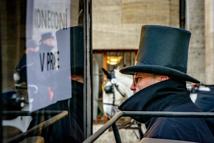 Protest fiakristů v Praze objektivem Richarda Horáka