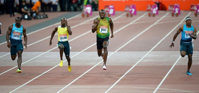 Diamantová ligy Londýn 2013, 100 m: Usain Bolt