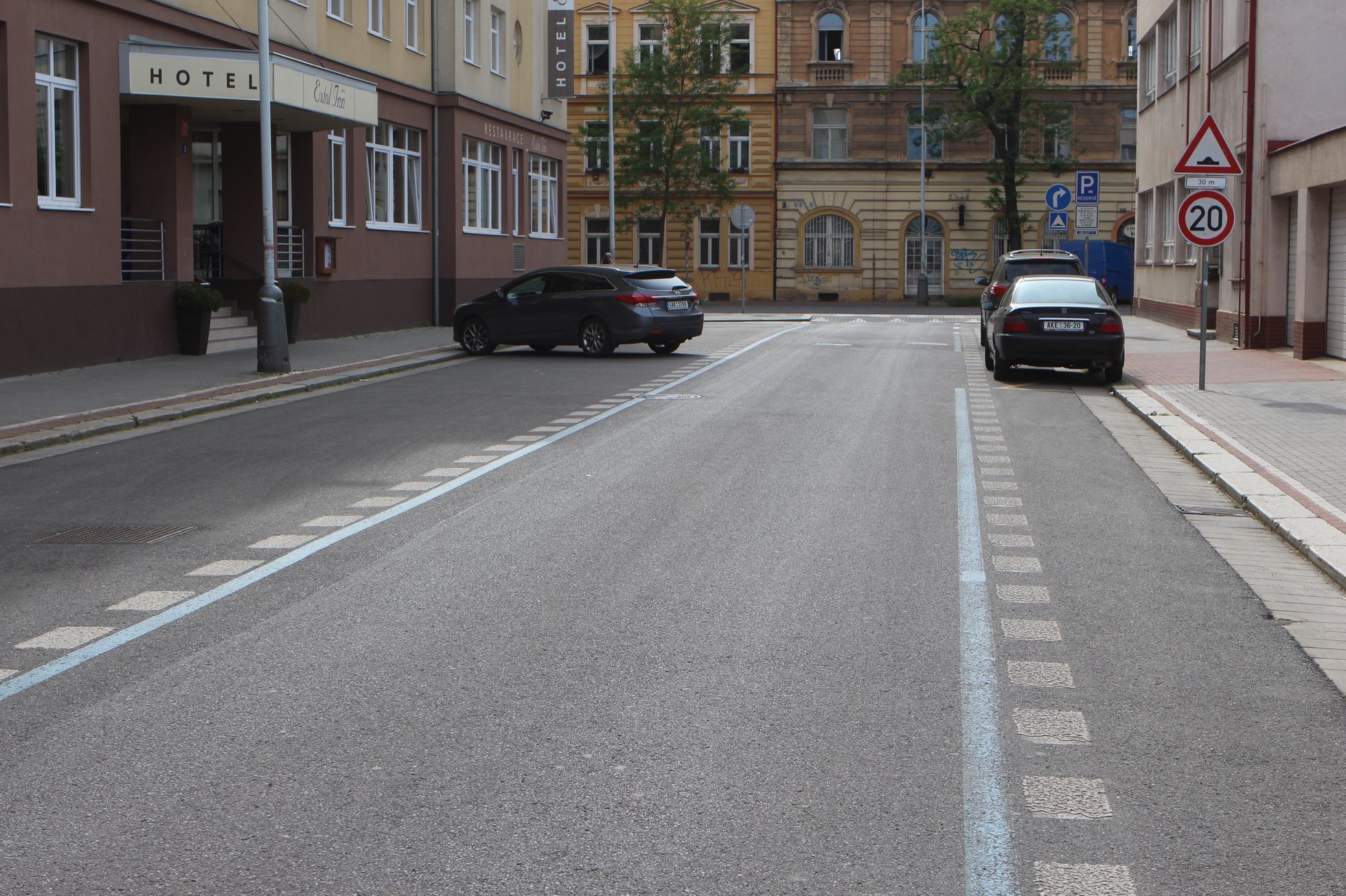 Parkovací zóny v Praza – prázdná modrá
