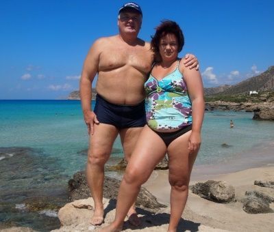 Společně u moře před zahájením Cambridge Diet