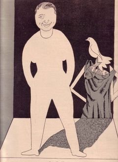 Karikatura Toyen od Adolfa Hoffmeistera, 1930.