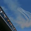 Fans watch an airshow before the first Russian Grand Prix in Sochi