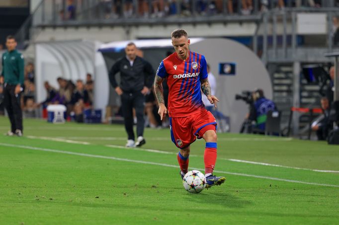 Jan Sýkora v odvetě 4. předkola LM Plzeň - Karabach