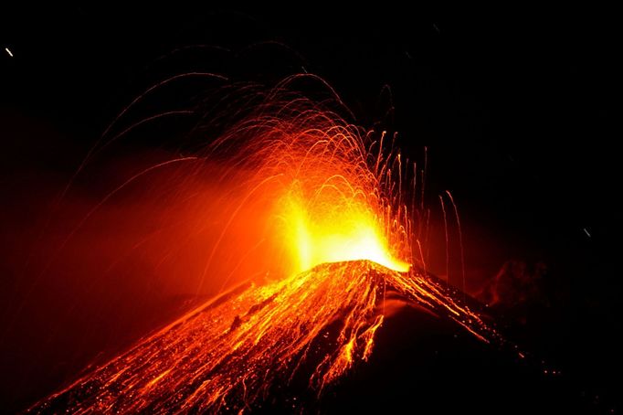 Sopka Etna.