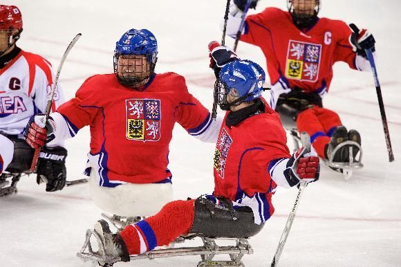 Čeští sledge hokejisté (paralympiáda Soči)
