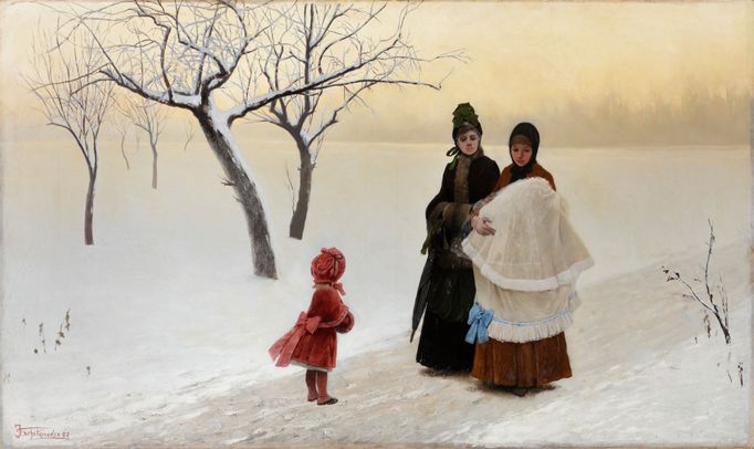 Jakub Schikaneder: Zimní květ, 1887, prodáno za 8,3 milionu korun.