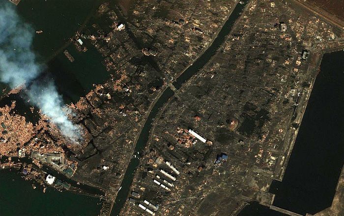 Japonsko - satelitní snímky - překrývačka 12 po