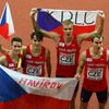 HME 2015 Praha: bronzová štafeta na 4x400 m: Daniel Němeček, Patrik Šorm, Jan Tesař a Pavel Maslák