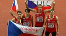 HME 2015 Praha: bronzová štafeta na 4x400 m: Daniel Němeček, Patrik Šorm, Jan Tesař a Pavel Maslák