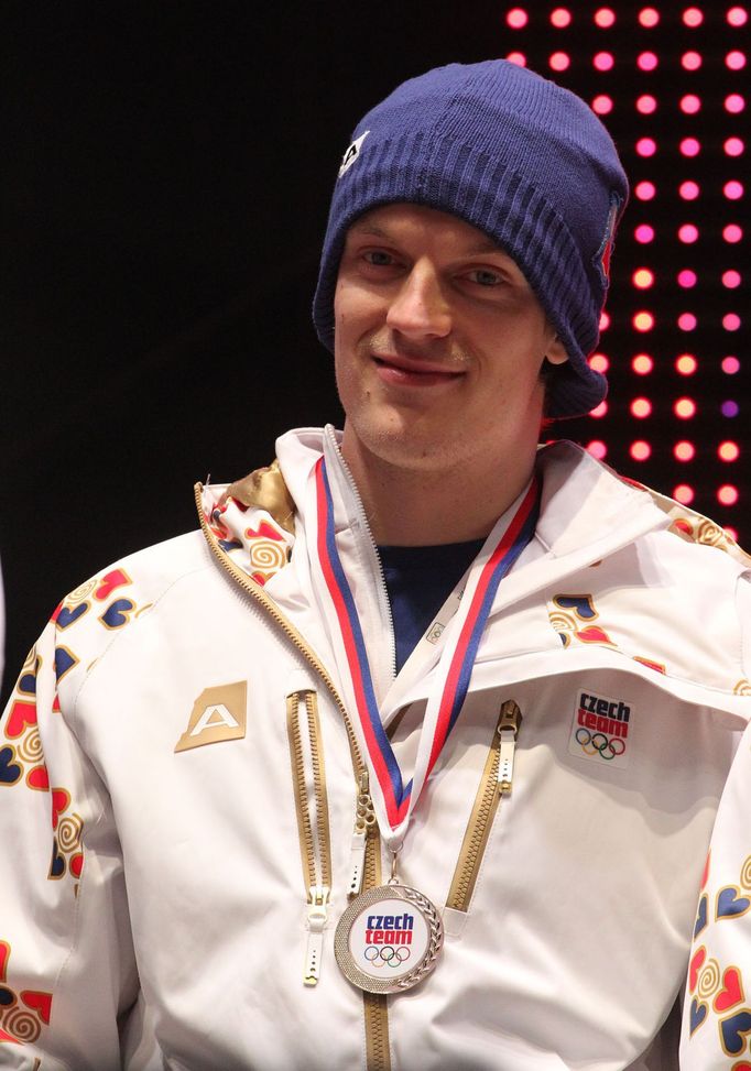 Letná, přivítání olympioniků ze Soči: Tomáš Verner