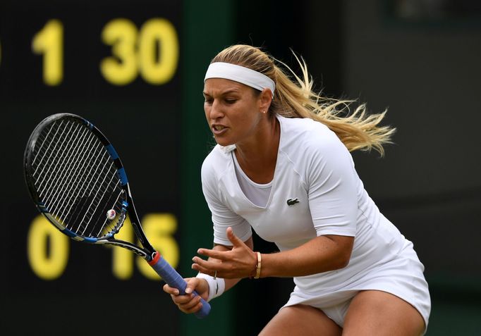 Dominika Cibulková ve čtvrtfinále Wimbledonu 2018