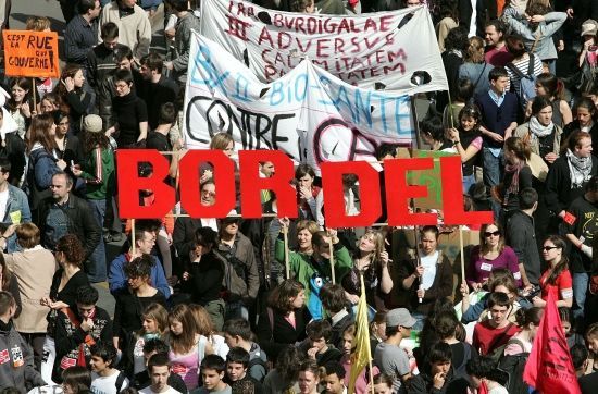 Demonstrace Bordeaux