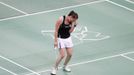 Badmintonistka Kristína Gavnholtová porazila na olympijském turnaji ve svém druhém duelu v základní skupině N Larisu Grigovou z Ukrajiny 2:1.