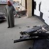 Trosky amerického dronu sestřeleného v Sýrii.