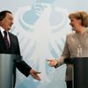 Husní Mubarak a Angela Merkelová