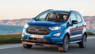 Celkovým pojetím designu navazuje modernizovaný EcoSport na větší modely Edge a Kuga. Nechybí výrazný nasávací otvor chladiče, do boků protažené přední světlomety, výrazné mlhové světlomety ani klínovitý profil a střešní spojler