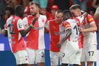 Slavia - České Budějovice 4:0. Čtvrtý gól přidává Wallem