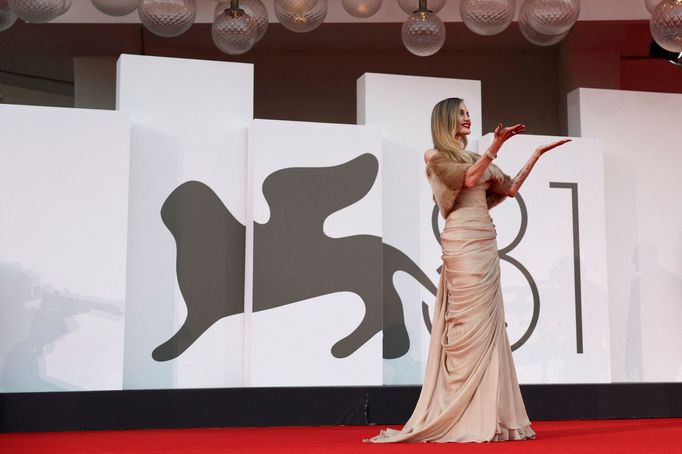 Angelina Jolie na premiéře filmu Maria v Benátkách.