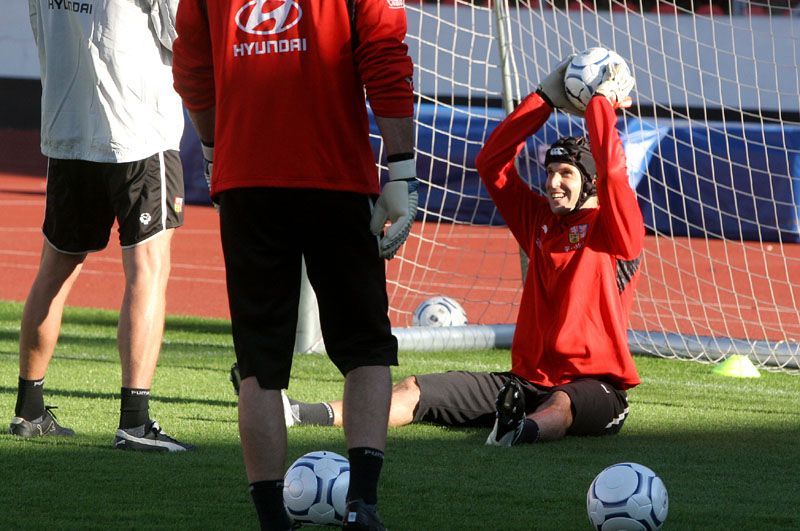 Trénink reprezentace před utkáním se San Marinem