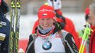 Veronika Vítková si ve sprintu doběhla pro stříbro (Hochfilzen 2013)